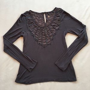 BKE Boutique Purple Blouse with Beading Size M